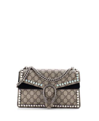 Medium Dionysus Bag Crystal Embellished GG Coated Canvas