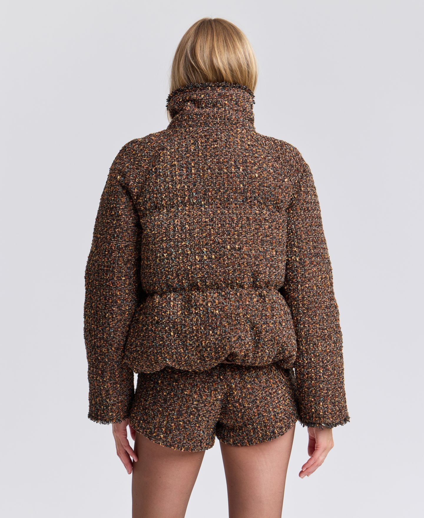 Женская куртка Avec Les Filles Mock Neck Raglan Puffer, цвет: Тёплый разноцветный — фото 7