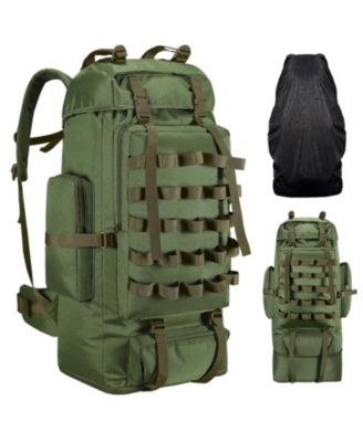 70L 100L Expandable Waterproof Hiking Backpack With Rain Cover Molle System For Camping Trekking