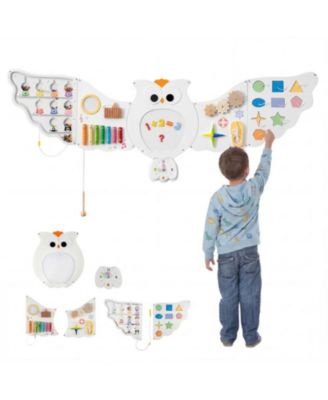 11-in-1 Owl Busy Board Fine Motor Skills STEM Learning Activity Center, Ages 3+