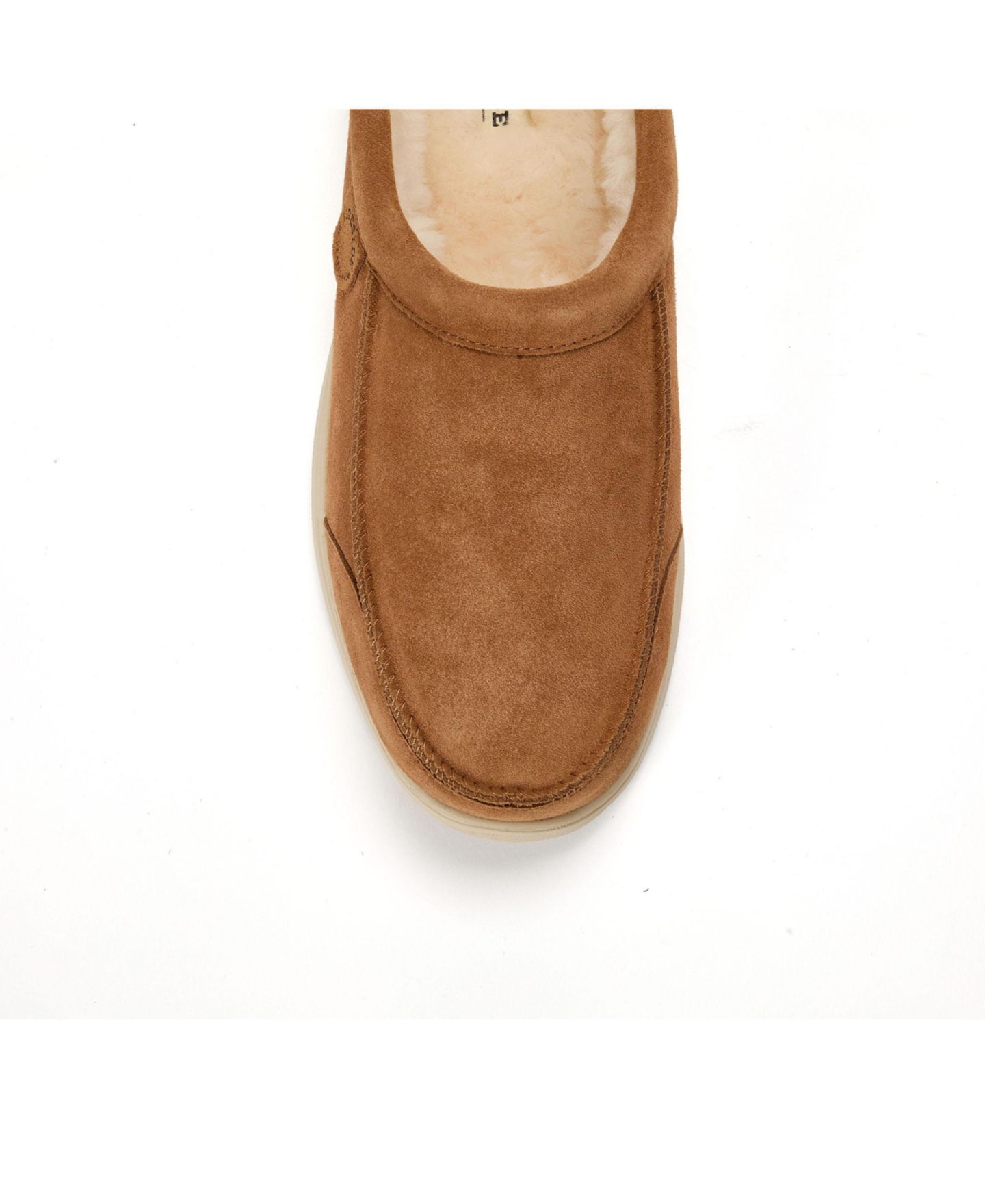 Мужские сабо Dearfoams Fireside by Lithgow Genuine Shearling Clog, цвет: Каштановый — фото 8