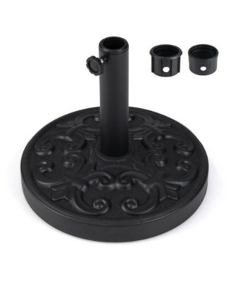 26.5 Lb Heavy-duty Round Umbrella Stand with Iris Pattern and Adjustable Knob