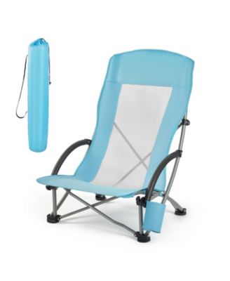 Extra Wide High Back Folding Beach Chair Rated to 330 lbs