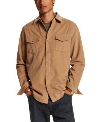 Men's Western Corduroy Long-Sleeve Shirt