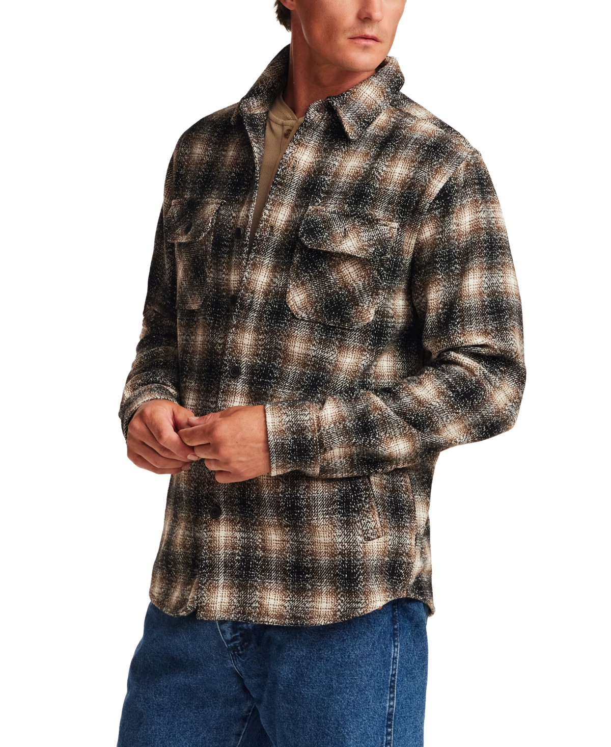 Weatherproof Vintage Brushed Unlined Shirt Jacket