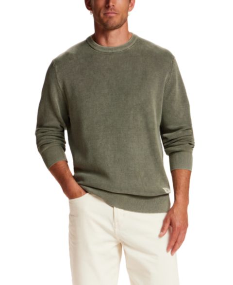 Мужской свитер Weatherproof Vintage Rib Knit Stonewash, цвет: Тёмный сосновый