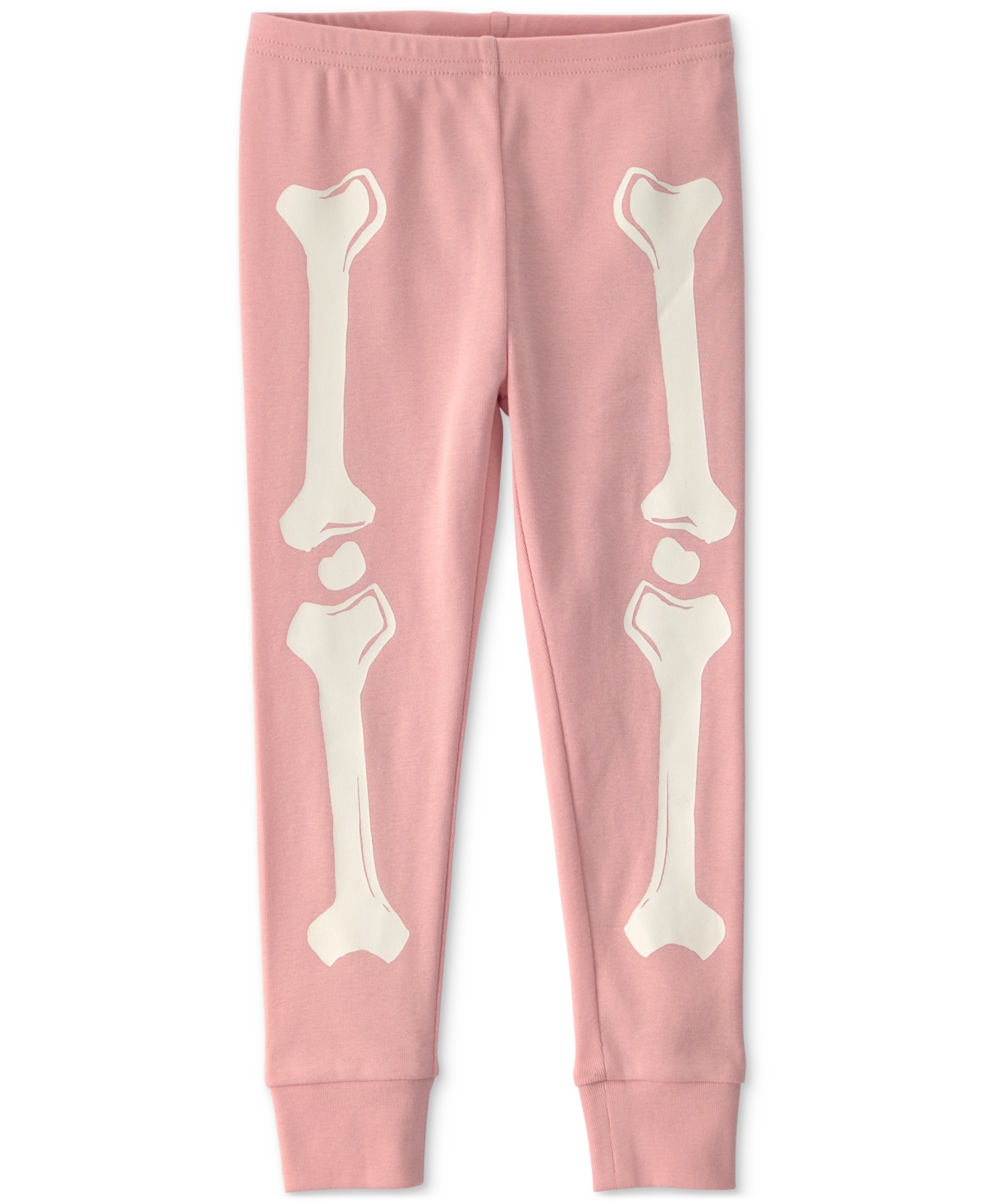 Carter's Toddler Girls' 2T-5T Halloween Glow the Dark Skeleton Cotton Snug-Fit Pajama, 2-Piece Set