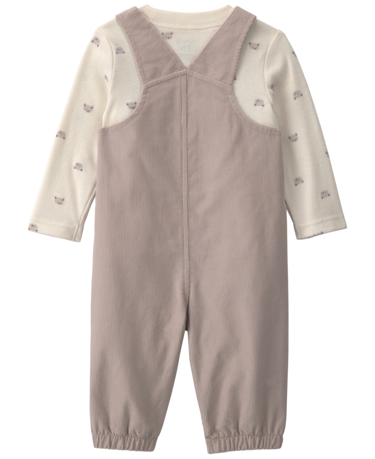 Carter's Baby Boys' Bear Print Long-Sleeve T-Shirt and Corduroy Overall, 2-Piece Set