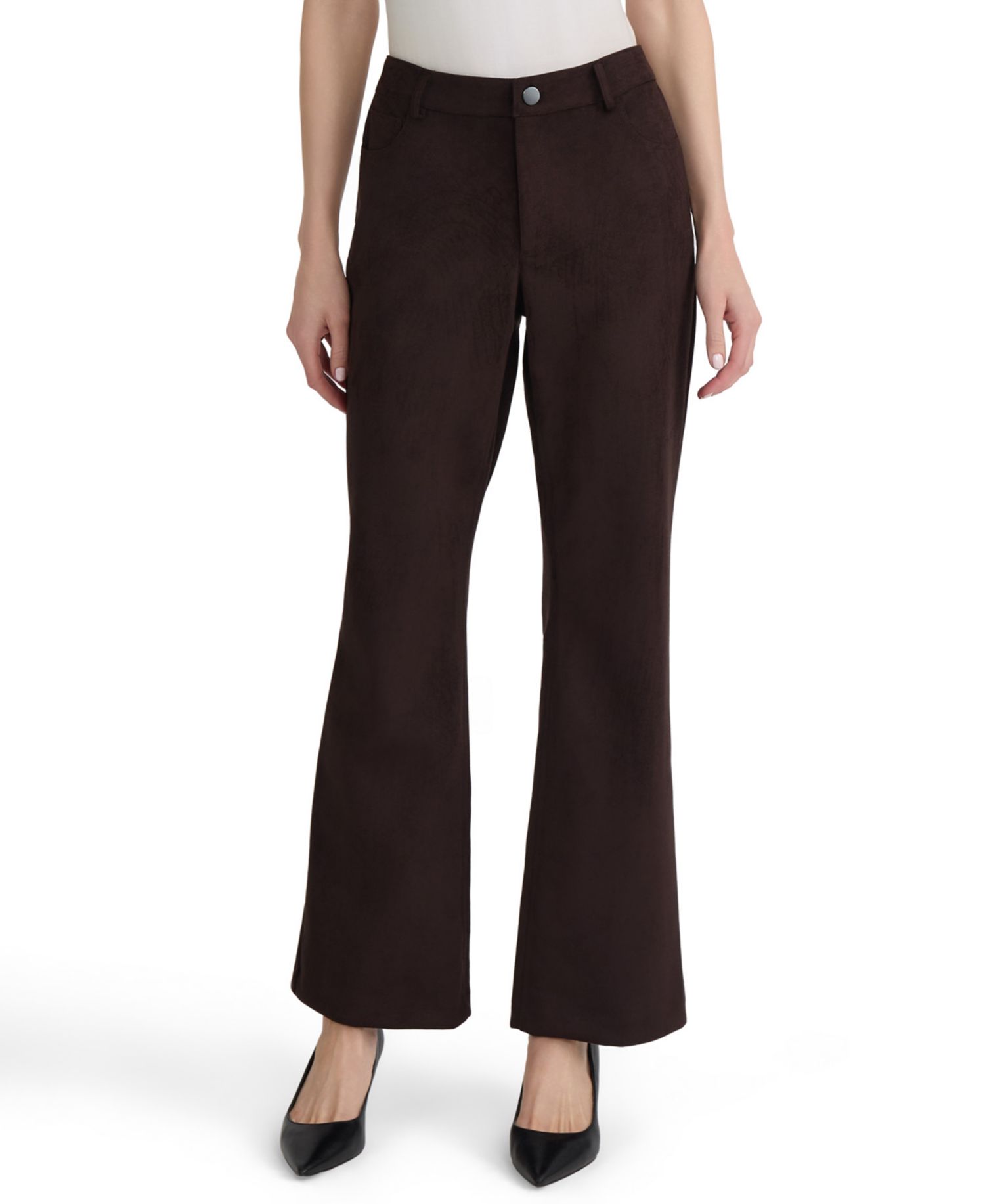 Women's Lexington Bootleg Mid-Rise Scuba-Suede Pants