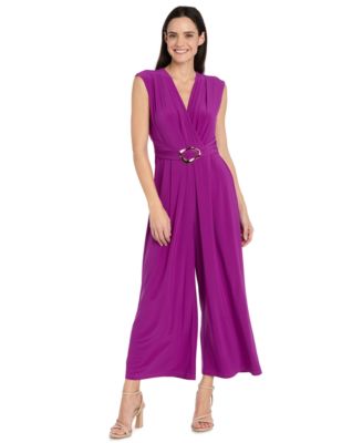 Women's Sleeveless Jersey Gaucho Jumpsuit