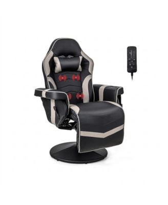 Massage Video Gaming Recliner Chair with Adjustable Height