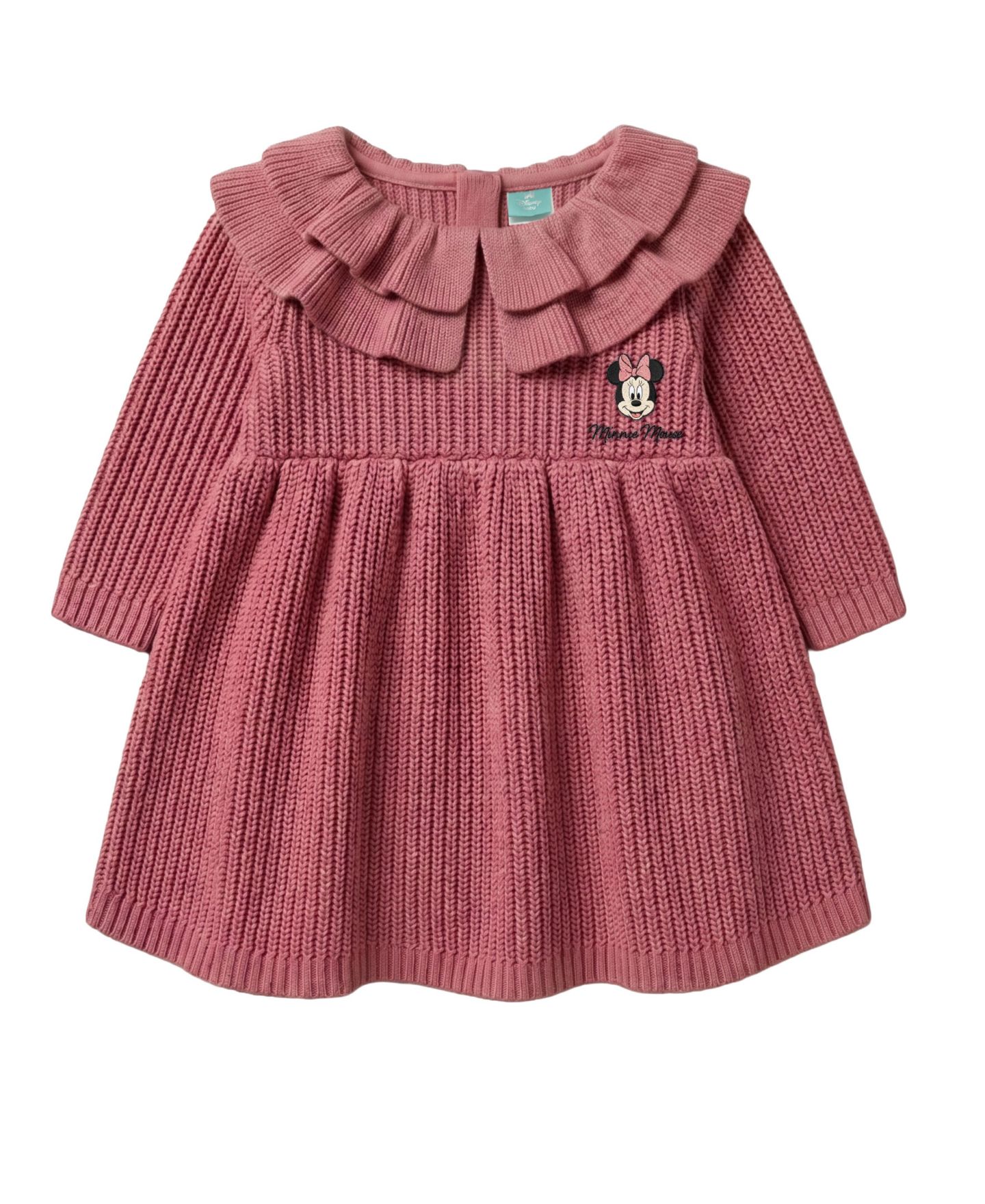 Комплект Disney Minnie Mouse Embroidered Sweater Dress and Tights, 2-Piece Set для девочек-малышей, цвет: Розовый — фото 2