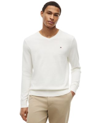 Men's Essential Cotton V-Neck Sweater