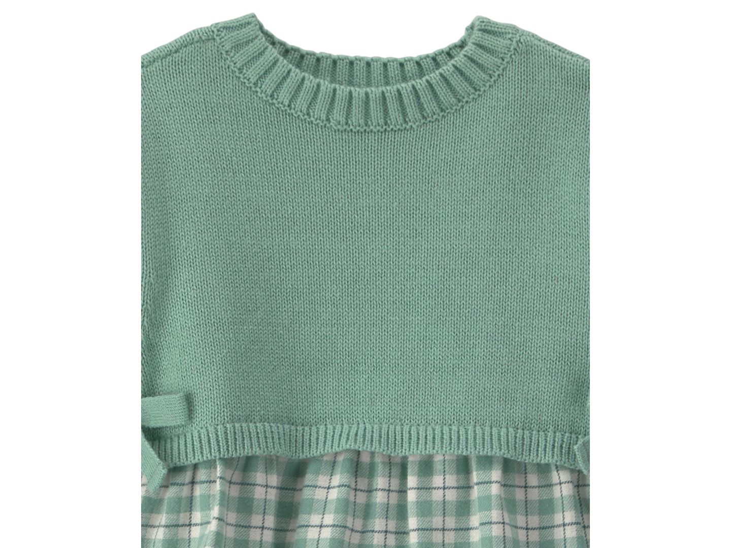 Жилет Carter's Checkered Flannel Long-Sleeve Dress and Vest with Matching Bloomers для девочек-малышей, цвет: Зелёный — фото 4