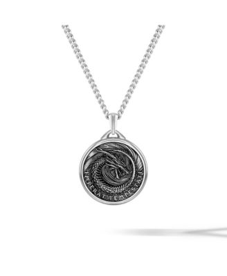 Men's Dragon Pendant - Sterling Silver Necklace