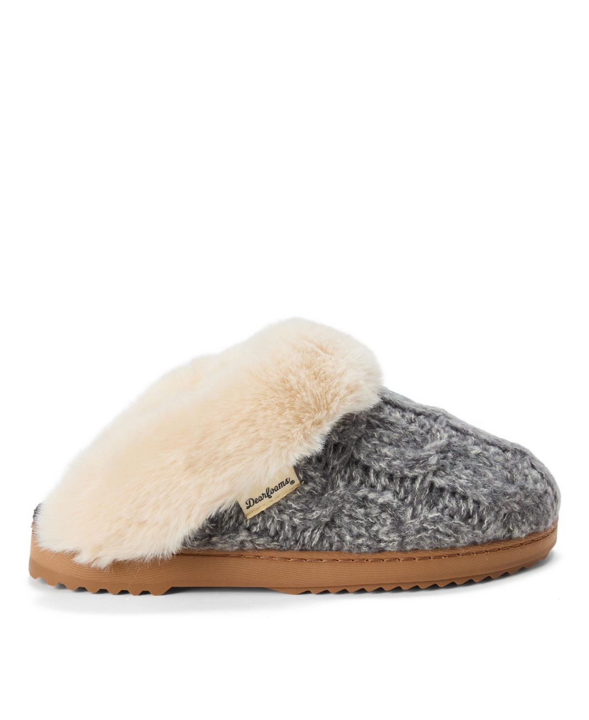 Dearfoams Women's Nicki Knit Scuff Cable Slippers