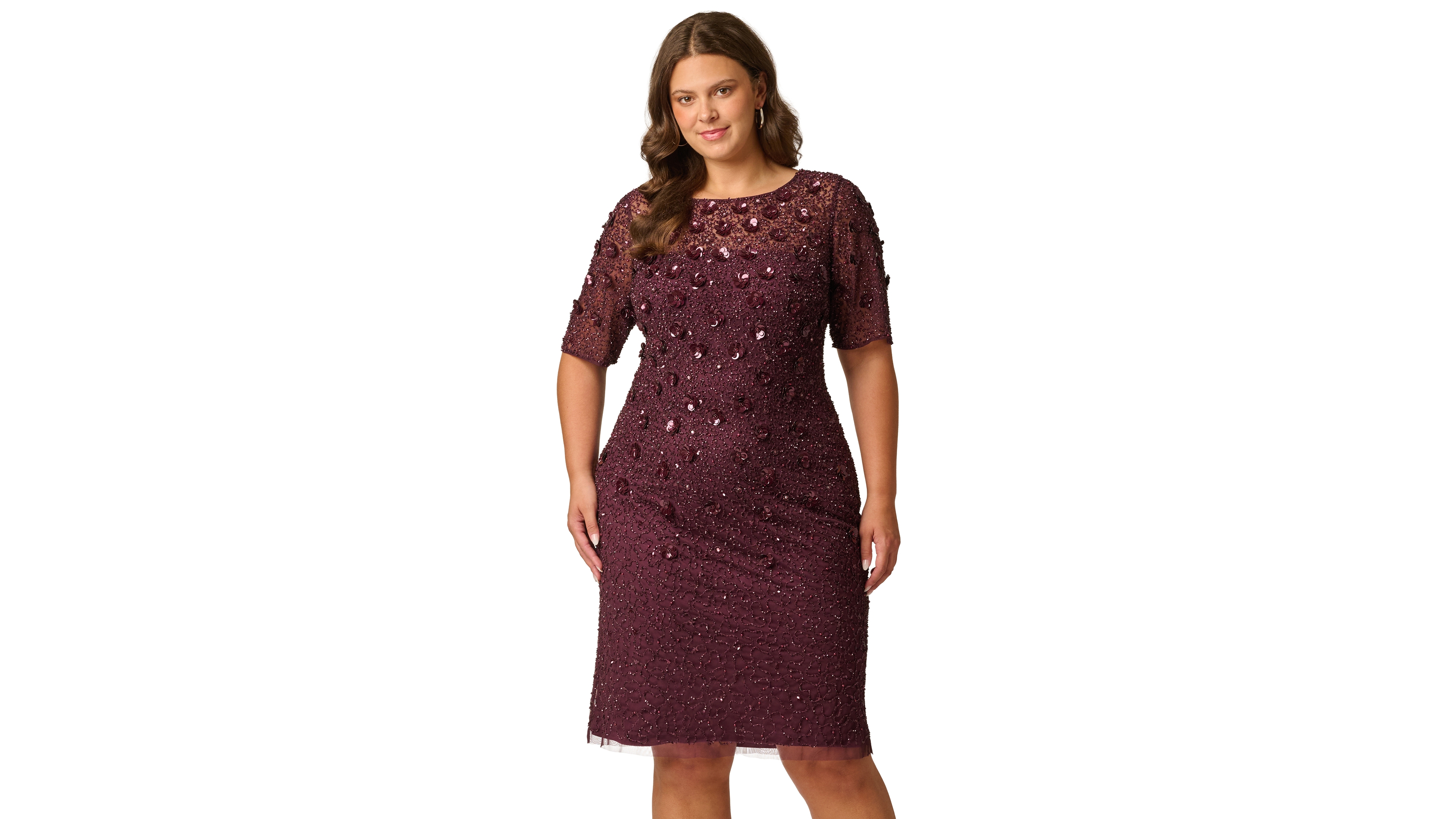 Adrianna Papell Plus Embellished Sheath Dress