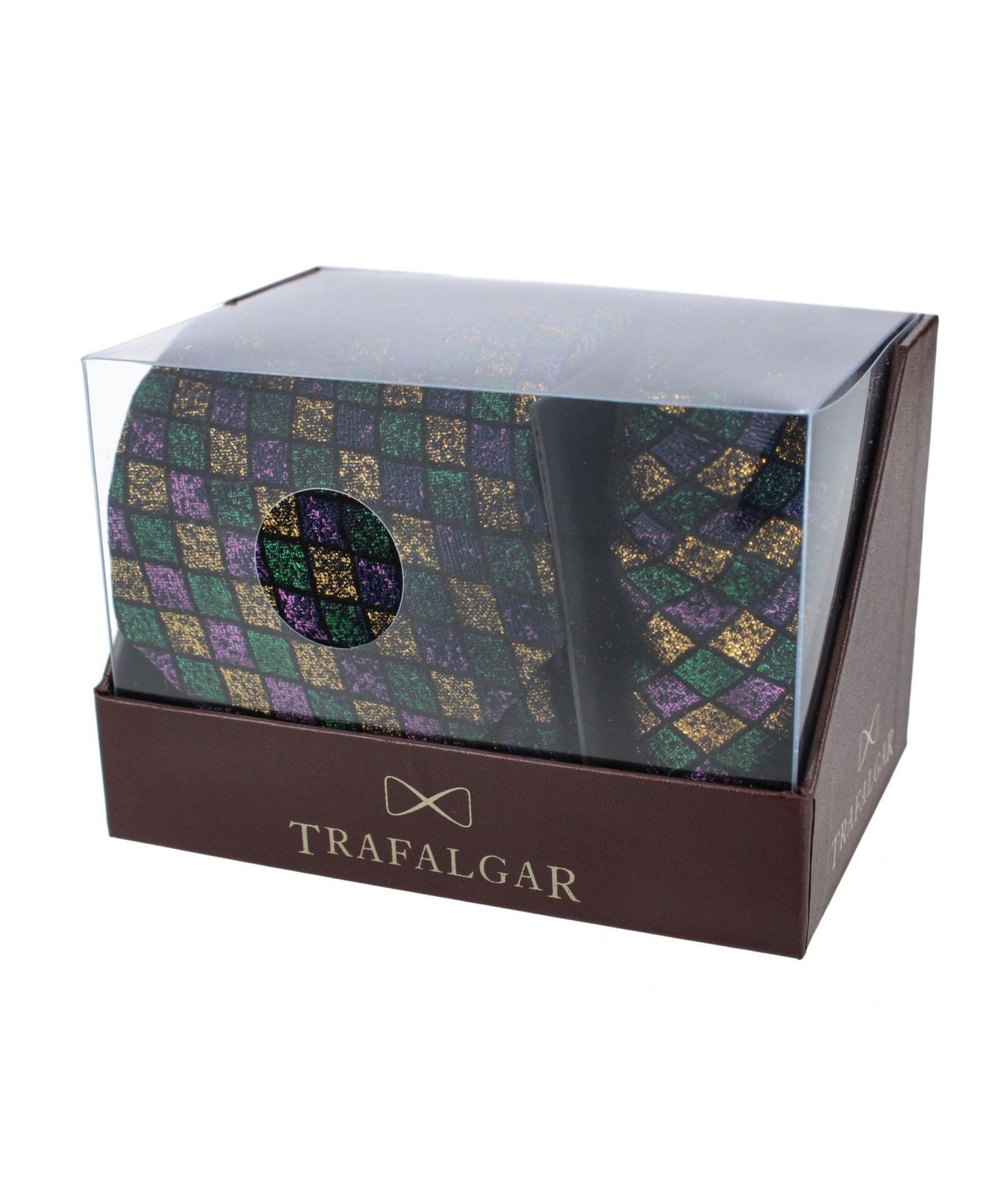 Мужской набор Trafalgar Carnival Diamond: галстук и нагрудный платок, цвет: Разноцветный — фото 5