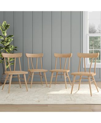 Solid Wood Windsor Dining Chair Set of 4