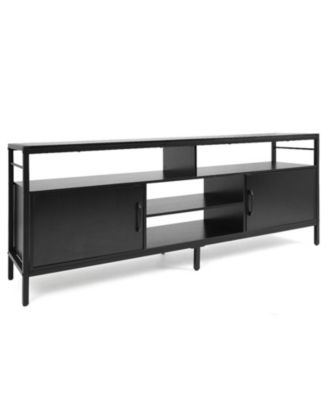 58 in Industrial TV Stand with 2 Cabinets and Adjustable Shelf for TVs up to 65 in