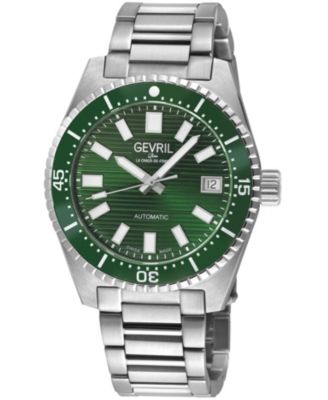 Men's Swiss Made Atlantic Avenue Swiss Automatic Silver Stainless Steel Bracelet Watch