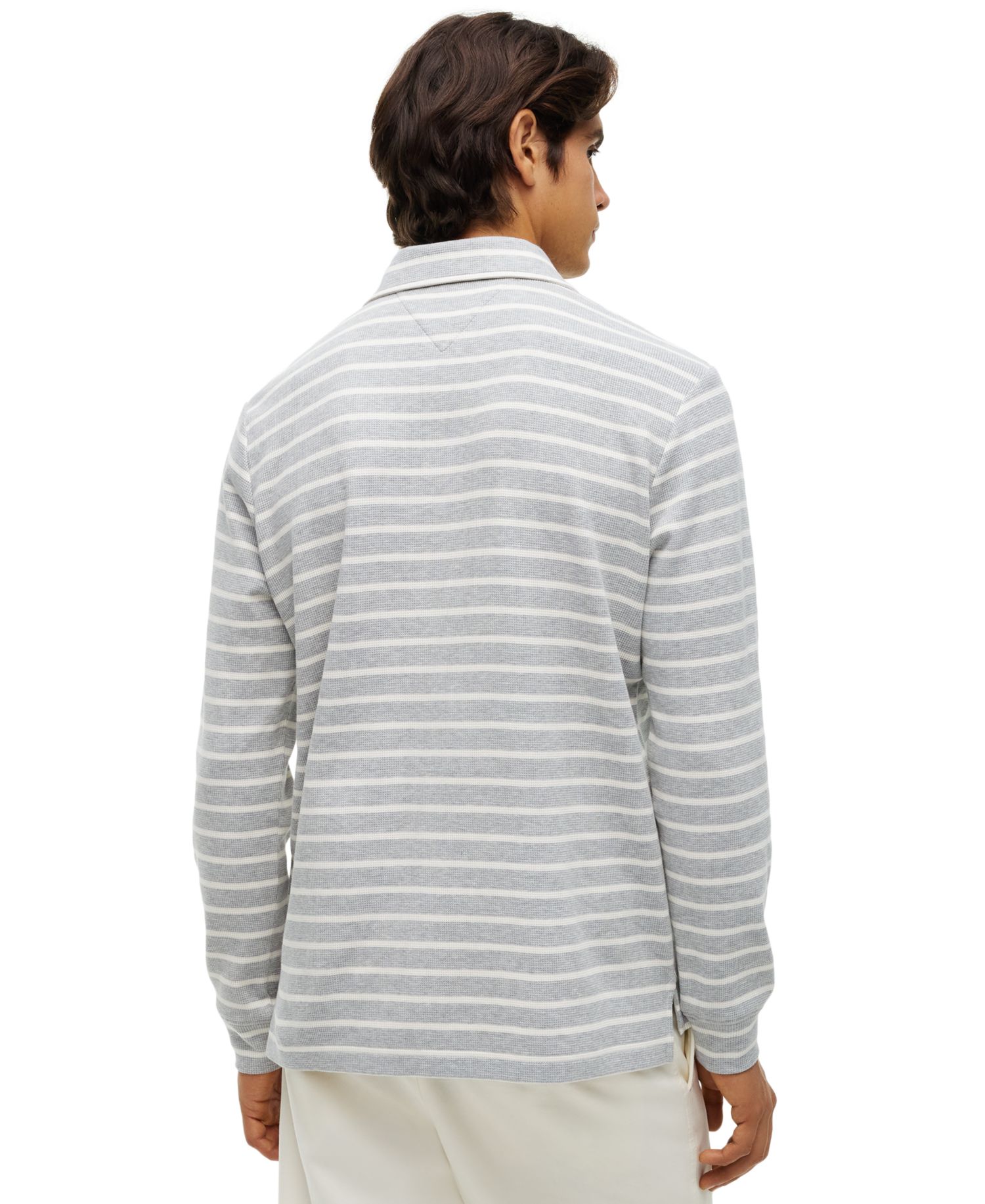 Men's Waffle Stripe Polo Shirt
