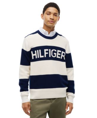 Men's Waffle Cotton Crewneck Sweater