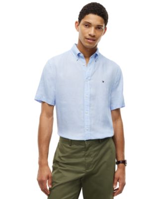 Men's Regular-Fit Linen Short Sleeve Shirt