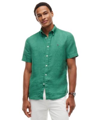 Men's Regular-Fit Linen Short Sleeve Shirt
