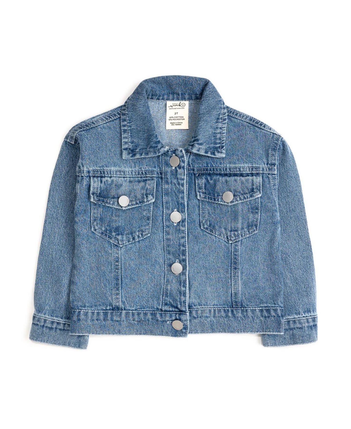 Куртка Sweet Wink Coquette Pumpkin Sequin Patch Denim для девочек-малышей, цвет: Джинсовый — фото 2