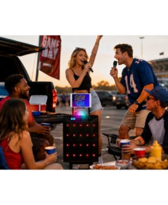Tailgate Bluetooth Karaoke Dual-Wireless-Microphone Portable Speaker