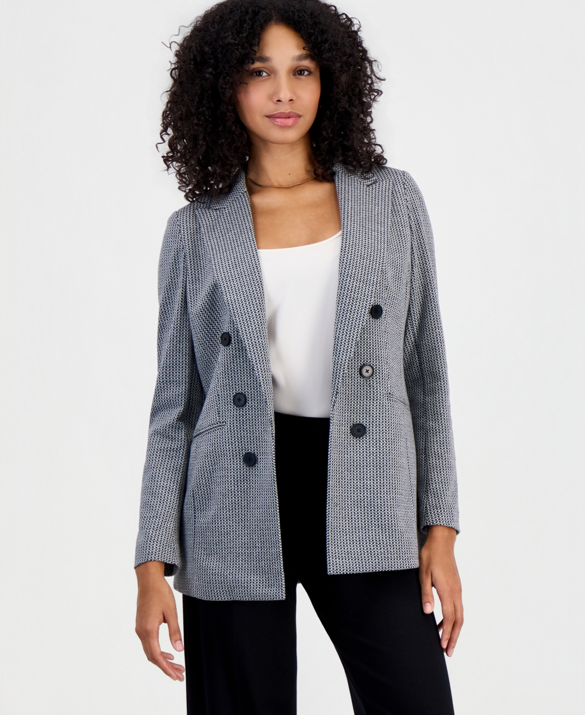 Bar Iii Women's Double-Breasted Open-Front Blazer, Macy's Exclusive