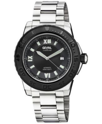 Men's Swiss Made Seacloud Swiss Automatic Silver Stainless Steel Bracelet Watch