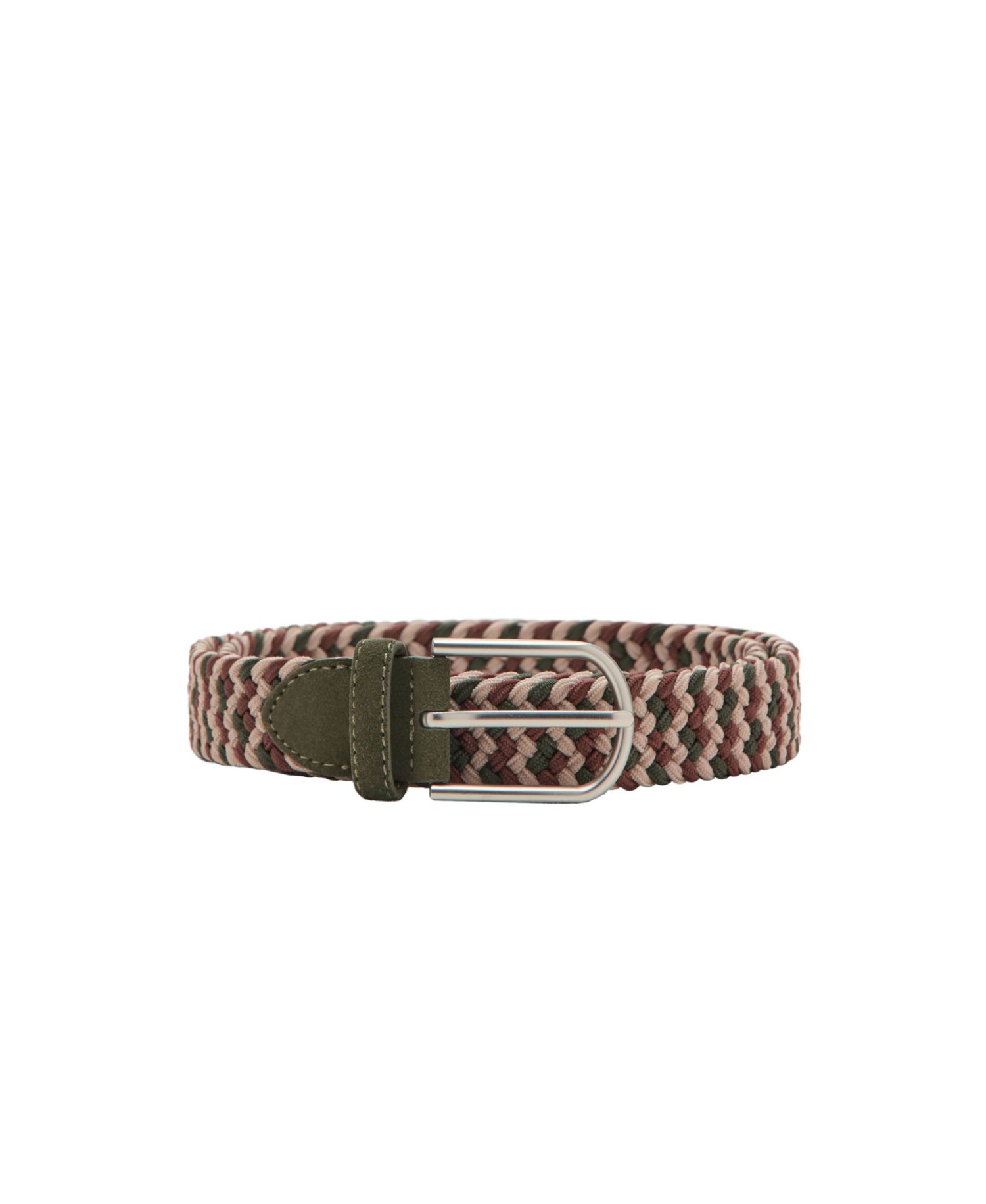 Men's Braided Elastic Coloured Belt