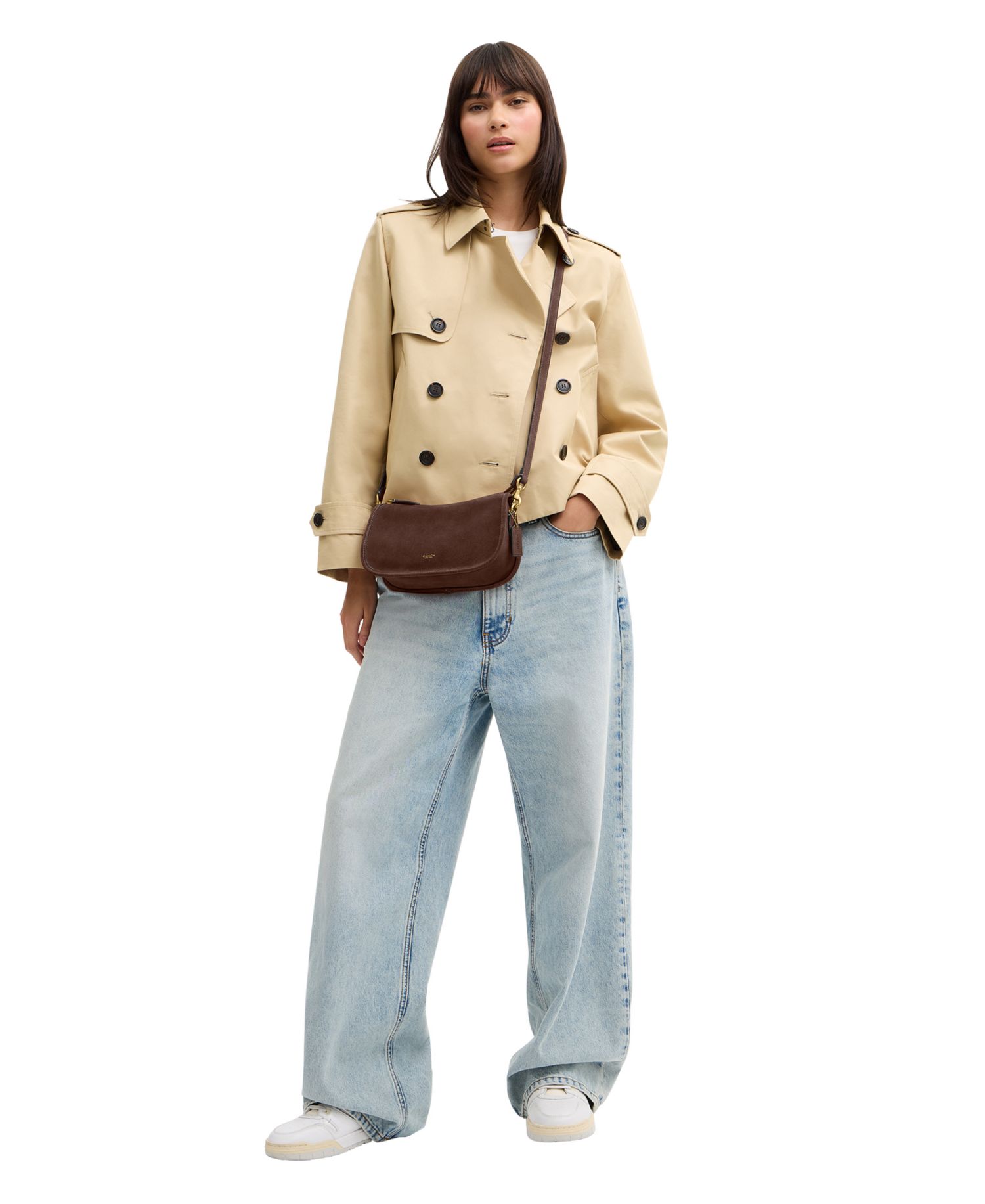 Waverly Small Suede Shoulder Bag