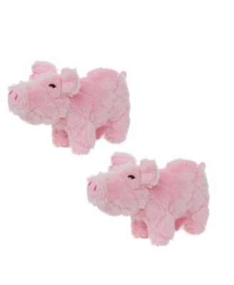 Jr Farm Piglet 2 Pack, Durable Plush Squeaky Dog Toy