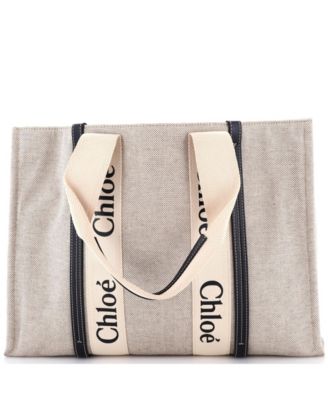 Large Woody Tote Canvas with Leather