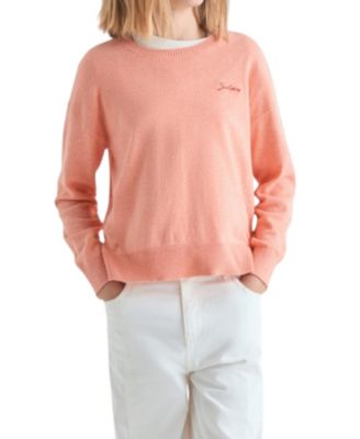 Women's Crew Neck Long Sleeve Cotton Sweater