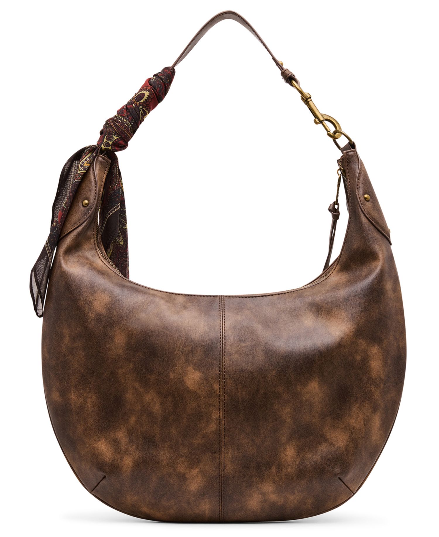 Olga-P Polyurethane Small Hobo Handbag