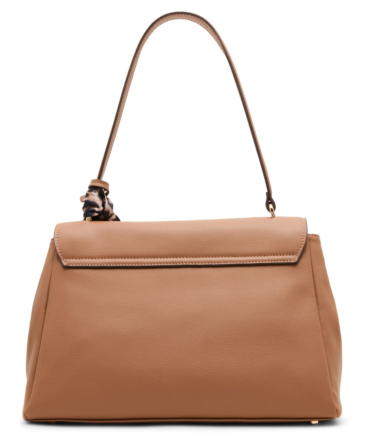 Flap with Scarf Medium Shoulder Handbag
