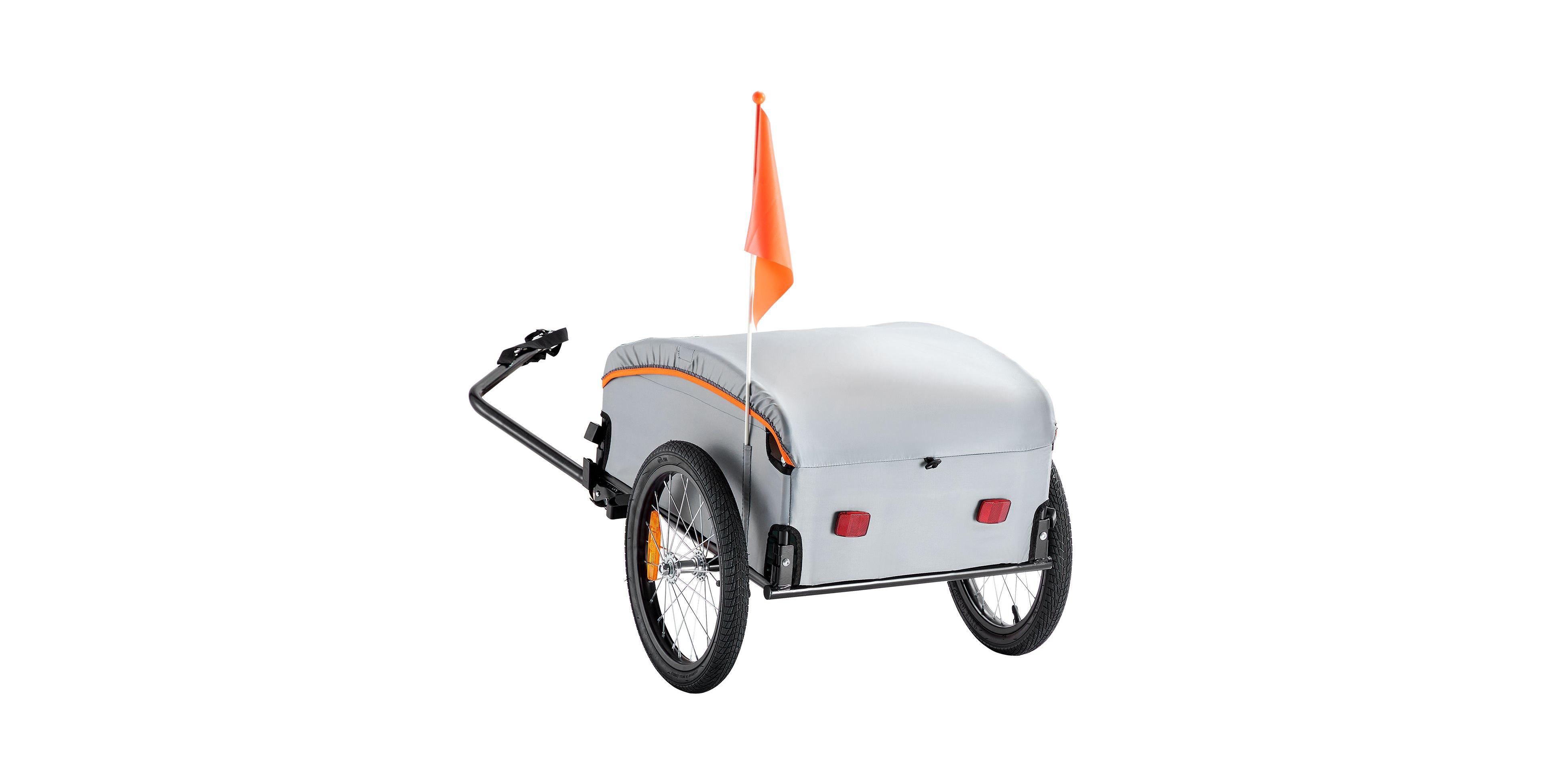 Mountaintop Bike Cargo Trailer, Load Capacity, Heavy-Duty Bicycle Wagon Cart, Foldable Compact Storage with Universal Hitch