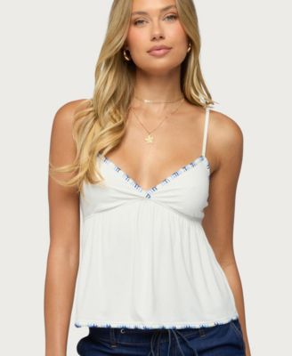 Women's Grazi Sleeveless V-Neck Babydoll Tank Top
