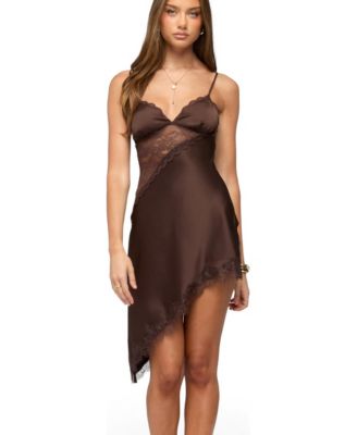 Women's Kit Asymmetric Lace-Trim Mini Dress