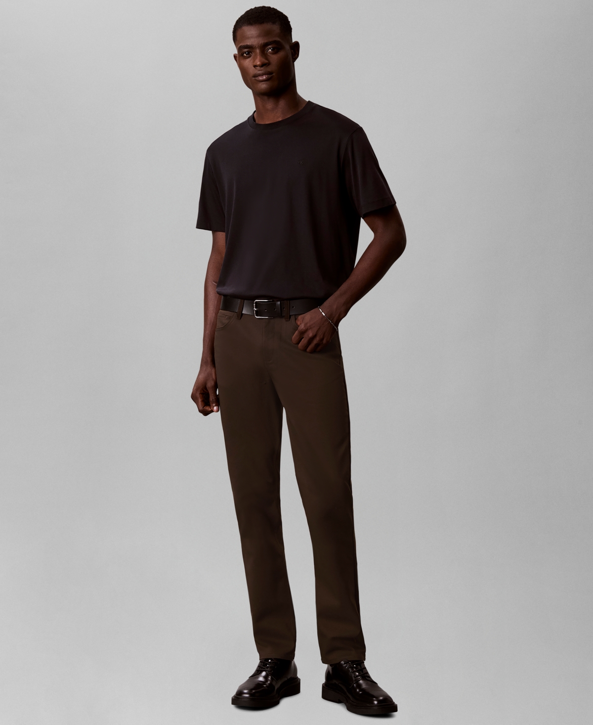 Calvin Klein Men's Ck Move 365 Slim-Fit Performance Stretch Pants - DARK COFFEE