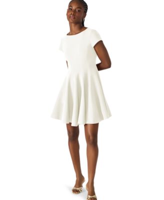 Women's Nili Boat Neck Short-Sleeve Fit & Flare Short Dress