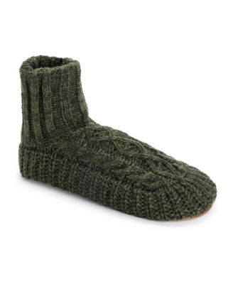 Men's Cabled Boot Acrylic Slippers