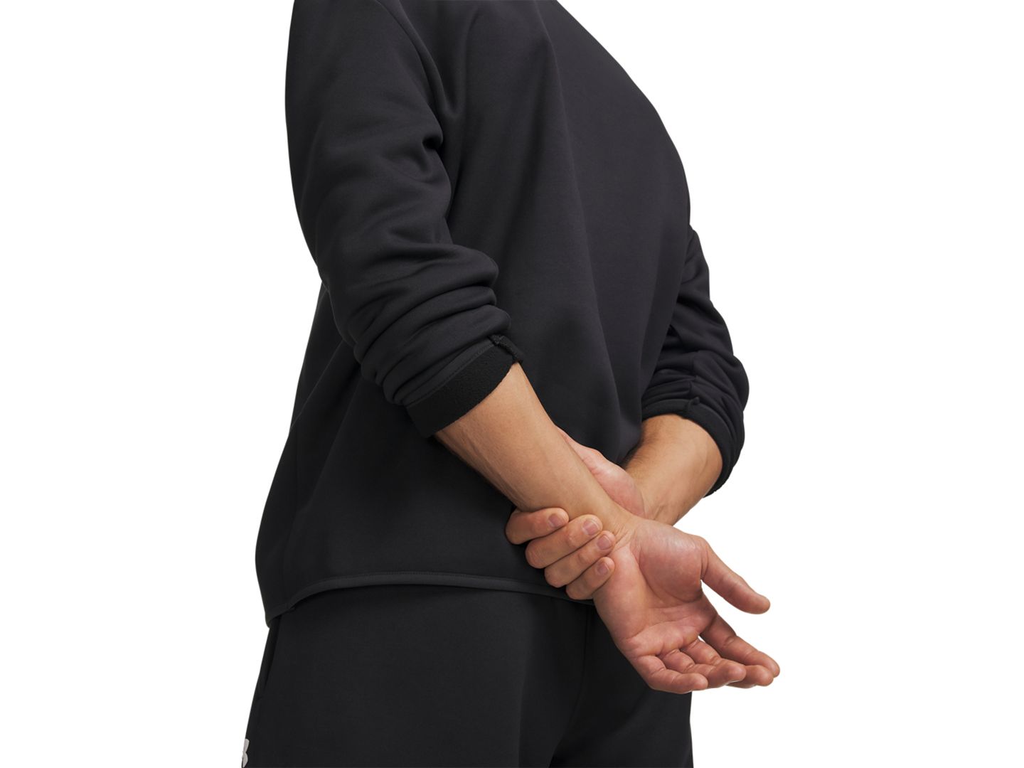 Мужская толстовка Under Armour Armour Fleece, цвет: Чёрный / Белый — фото 2