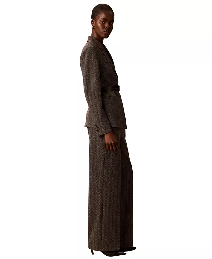 Women's Notch Collar Long-Sleeve Blazer - thumbnail 3