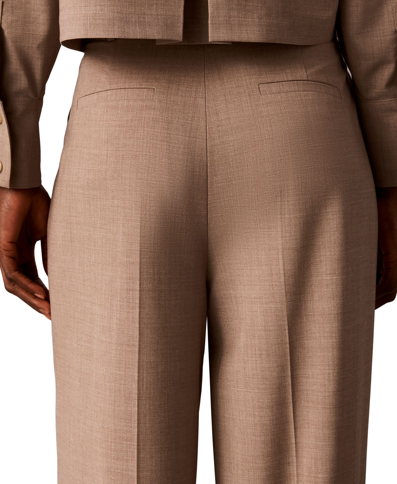 Women's High-Rise Wide-Leg Pleated Pants
