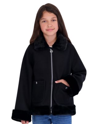 Toddler Girls' 2T-5T Midweight Faux Wool Jacket